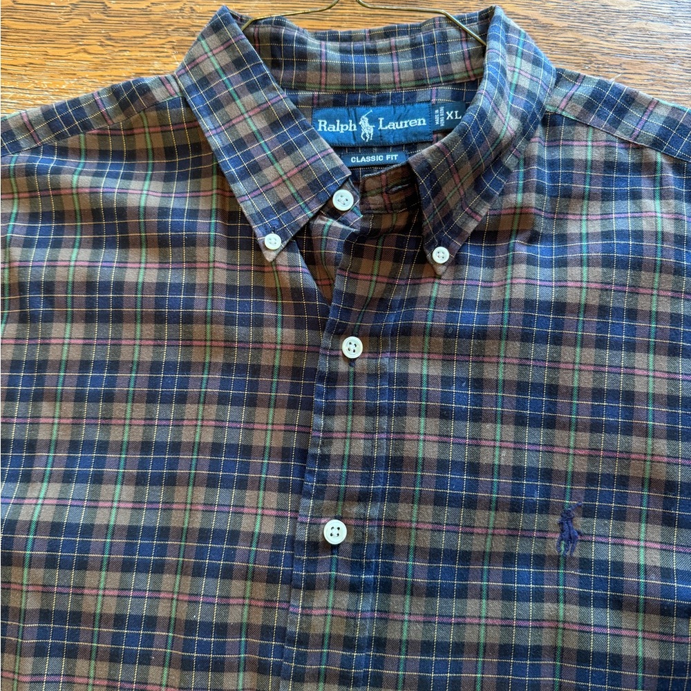 Polo Ralph Lauren Long Sleeve Button Down
Plaid Shirt size XL